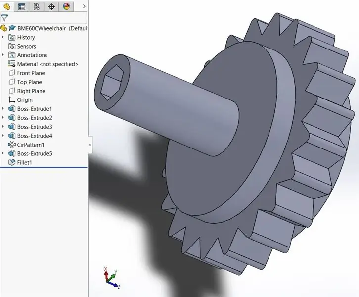 Ustvarite Gear na SolidWorksu