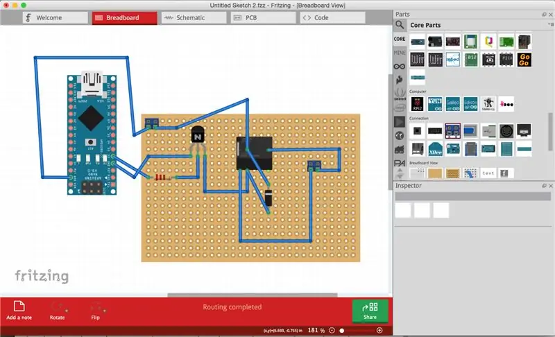 Ontwerp in Fritzing