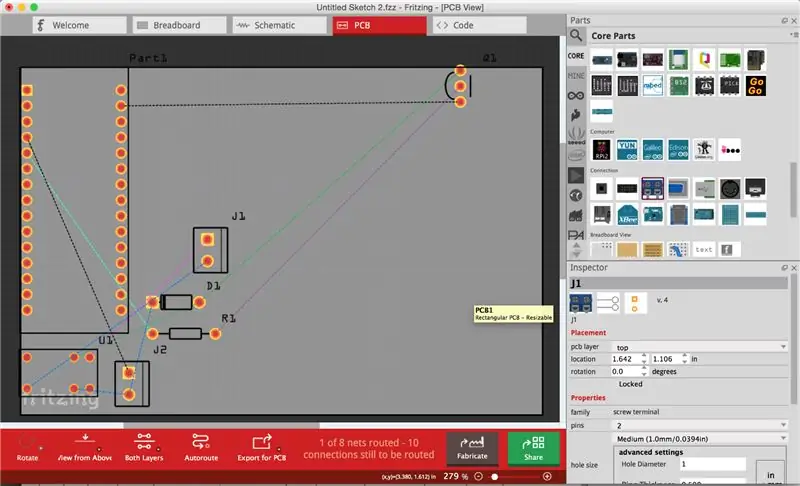 Visualização PCB