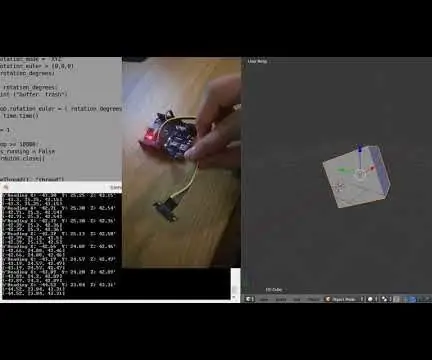 Visualisering van L3G4200D Gyro -beweging met blender: 5 stappe