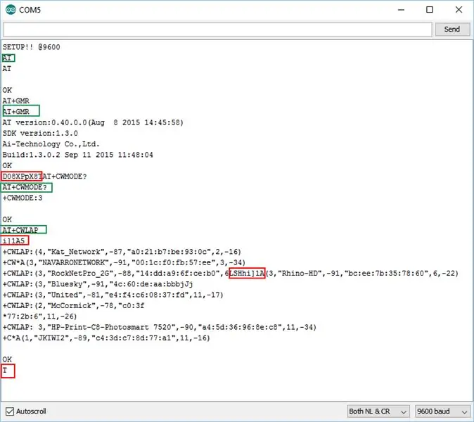 Skicka med kommandon till din ESP8266 -modul