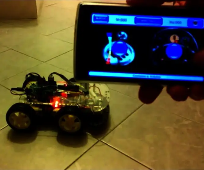 Arduino 4WD Rover Bluetooth ควบคุมโดยโทรศัพท์/แท็บเล็ต Android: 5 ขั้นตอน