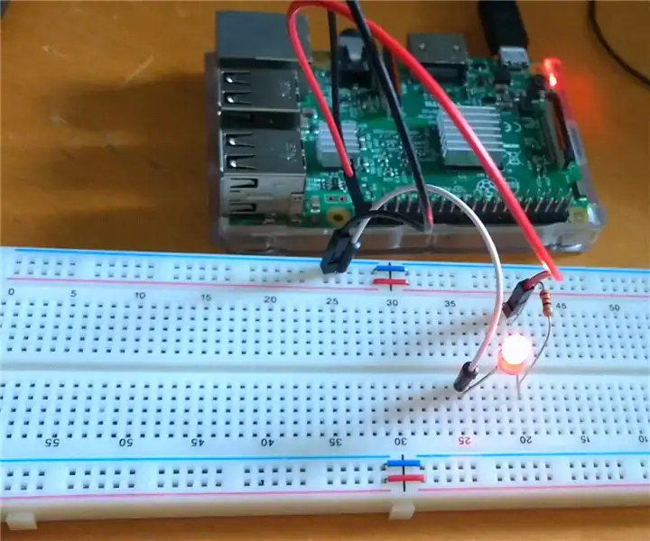 Bare Metal Raspberry Pi 3: mirgojoša gaismas diode: 8 soļi