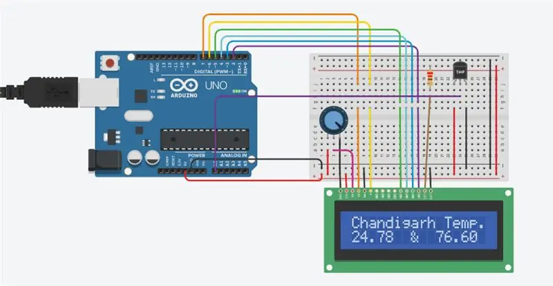 Vmesnik temperaturnega senzorja LM35 z Arduinom