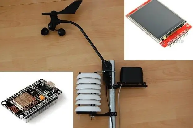 Monitor de l'estació meteorològica personal de bricolatge