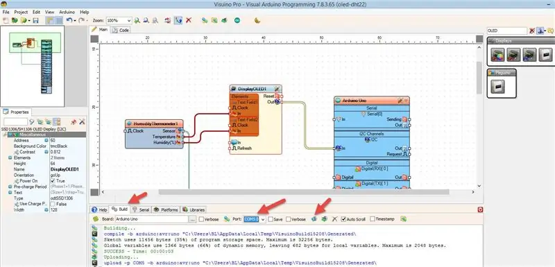 Generieren, kompilieren und laden Sie den Arduino-Code hoch