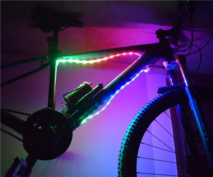 Neopixel velosipēdu gaismas: 8 soļi