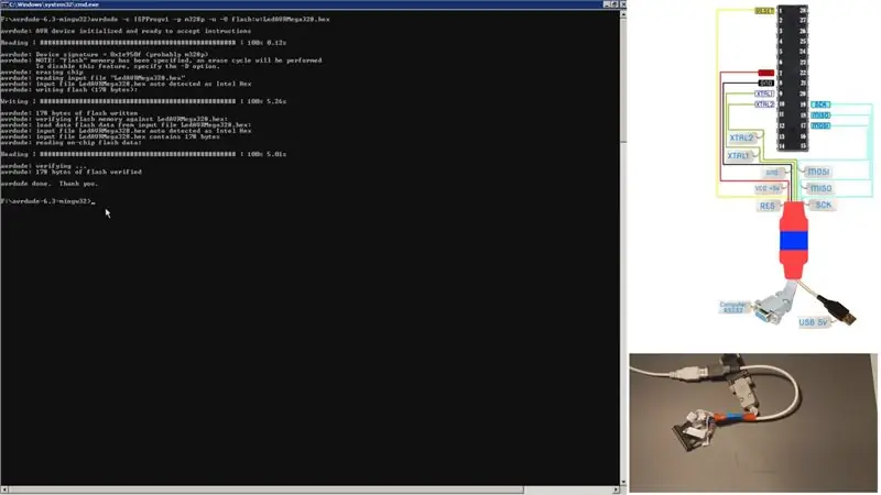 Grabación del programa en la memoria del microcontrolador ATMega328P