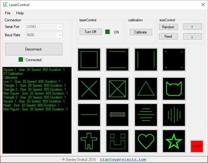 Arduino лазер проектор + хяналтын програм