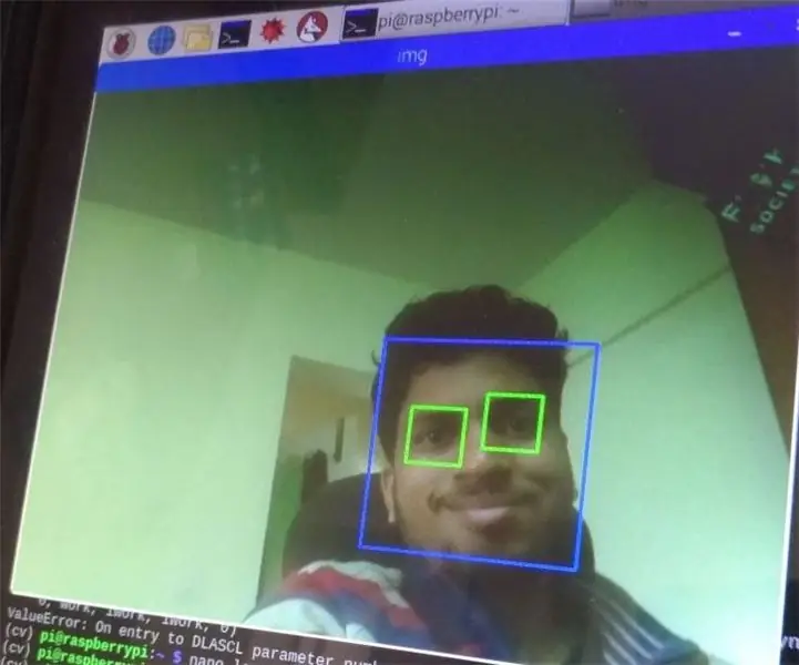 Veido ir akių aptikimas naudojant „Raspberry Pi Zero“ir „Opencv“: 3 žingsniai