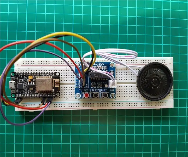 Hovorte NodeMcu s modulom ISD1820: 3 kroky