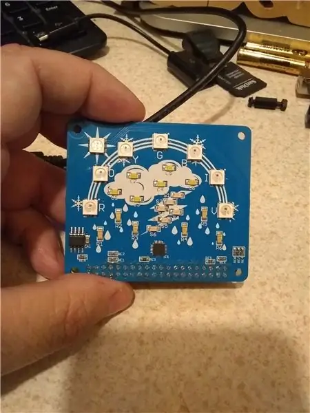 Raspberry PI мен Cyntech WeatherHAT көмегімен қарапайым ауа райы дисплейі