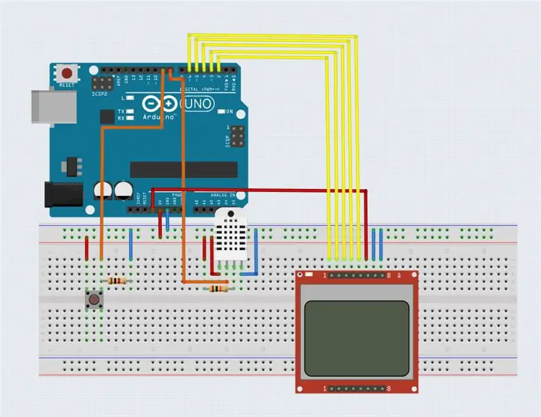 Het project bouwen op een breadboard