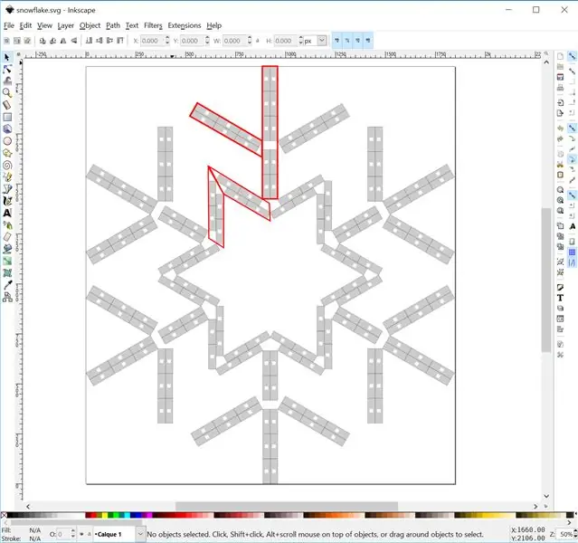 Modele el copo de nieve / estrella