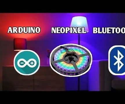 Rrip LED Neopixel Ws 2812 Me Arduino i kontrolluar nga Bluetooth nga Android ose Iphone: 4 hapa