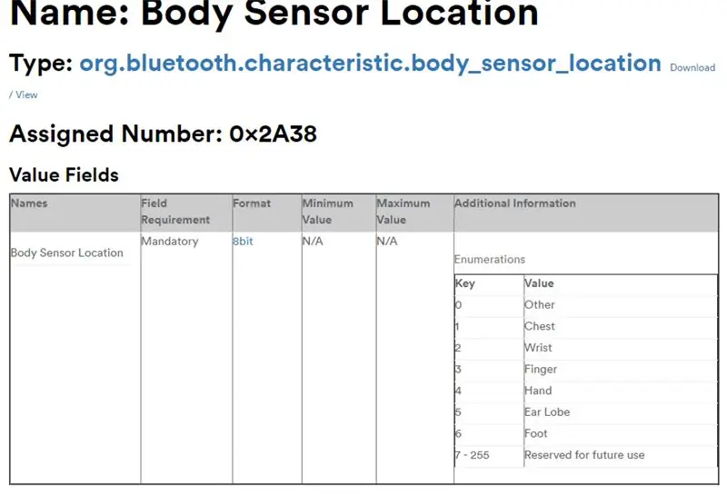 Leer la ubicación del sensor corporal