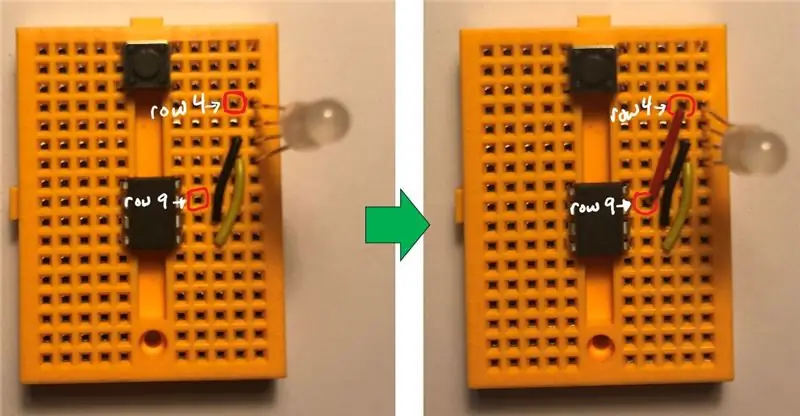 Qizil LEDni ATTiny85 2 -piniga ulang