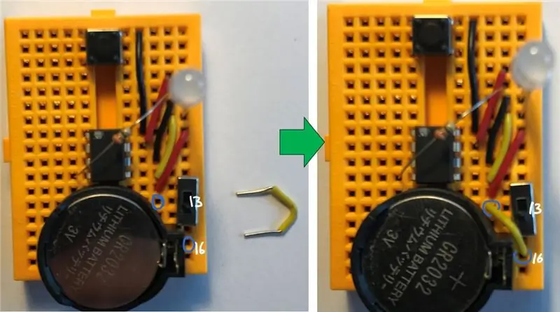 Sluit de schuifschakelaar aan op +3V