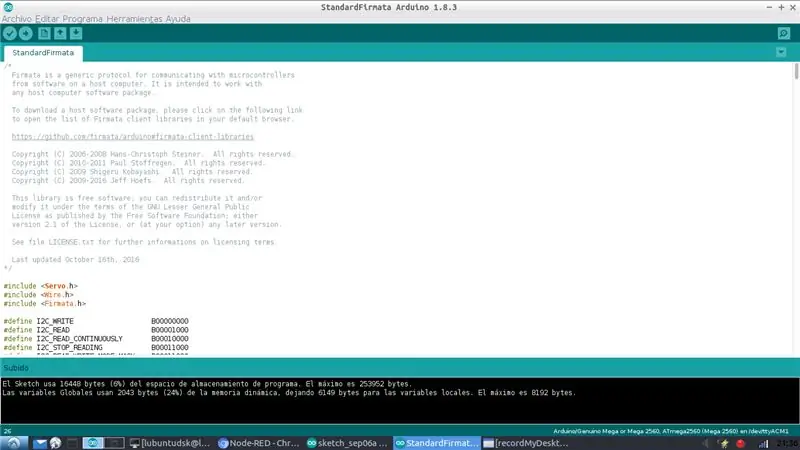 העלה קושחה של קושחה מ- Arduino IDE