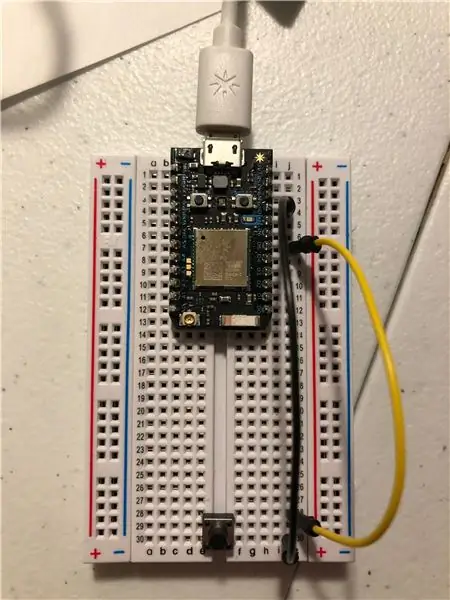 Photon instellen met een knop en draden