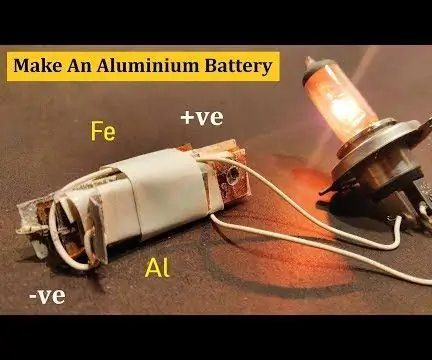 Hoe maak je een 5V aluminium batterij thuis DIY: 3 stappen