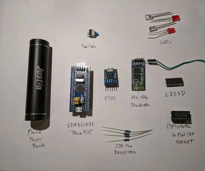 የብሉቱዝ አርሲ መኪና ከ STM32F103C እና L293D ጋር - ርካሽ - 5 ደረጃዎች