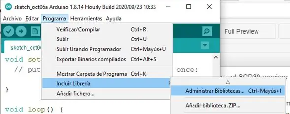 Installer Las Librerías Del Sensor SCD30