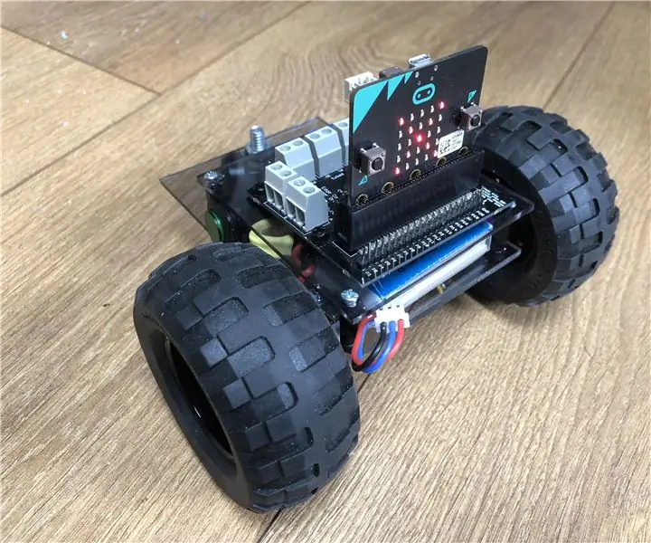 Enkel Micro: bit robot med Lego Technics hjul: 5 trin