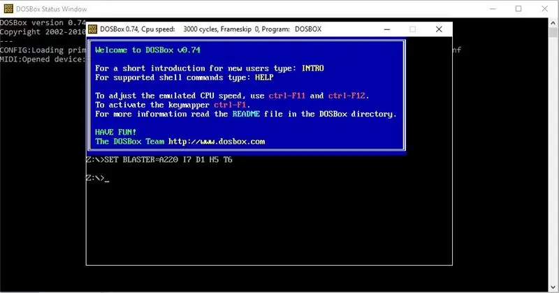 Pokreće DOS Box