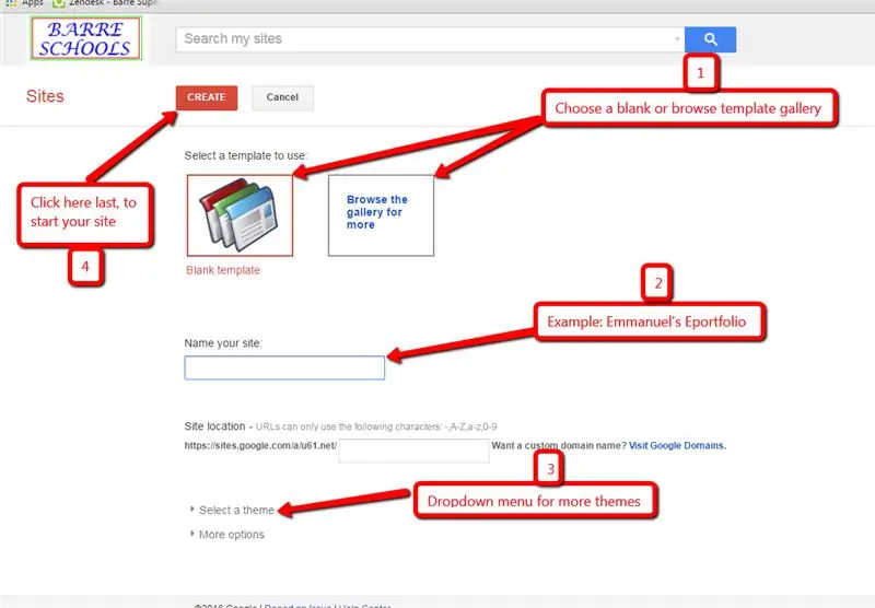 ایجاد یک سایت Eportfolio