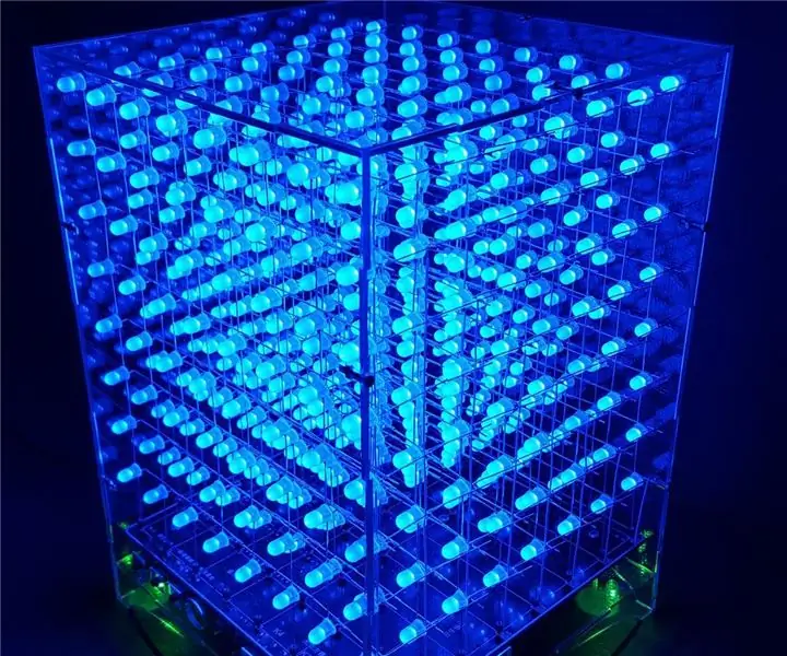 3D Light Cube жиынтығын қалай жинауға болады 8x8x8 көк LED LED музыкалық спектрі Banggood.com сайтынан: 10 қадам (суреттермен)