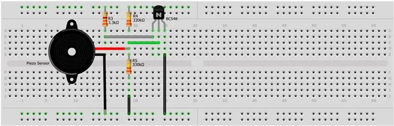 Koneksi Sensor Piezo