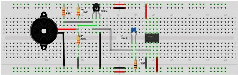 Подключение питания IC NE555