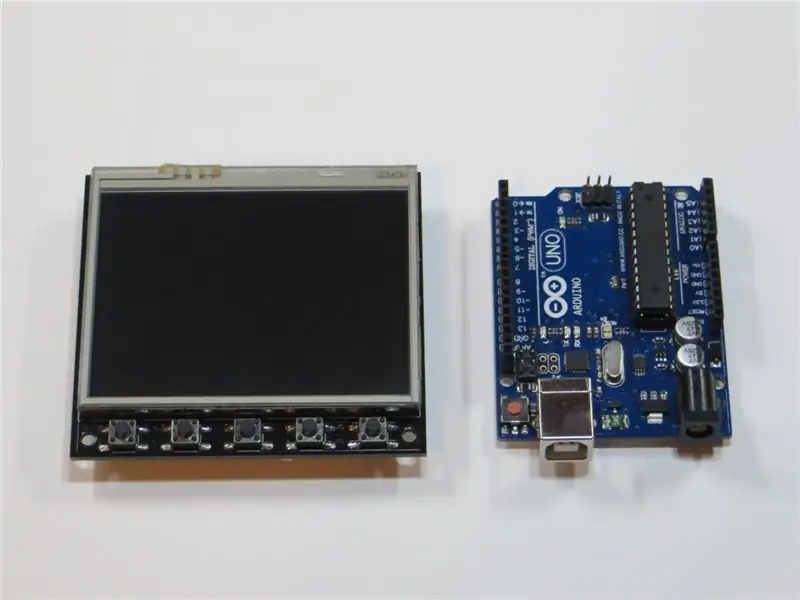 Krok 2. Příprava štítu Arduino Uno a TFT