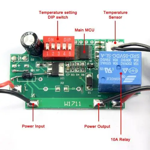 Temperatuursensor en bedrading