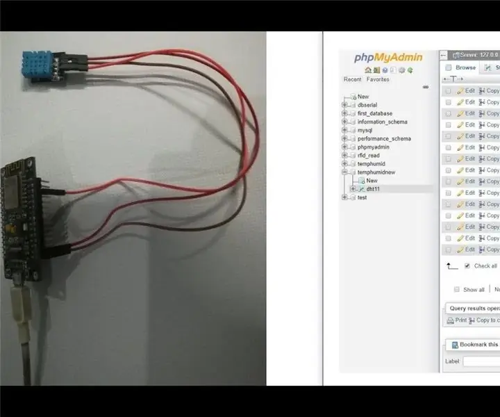 NodeMCU istifadə edərək DHT11 məlumatlarını MySQL Serverə necə göndərmək olar: 6 addım