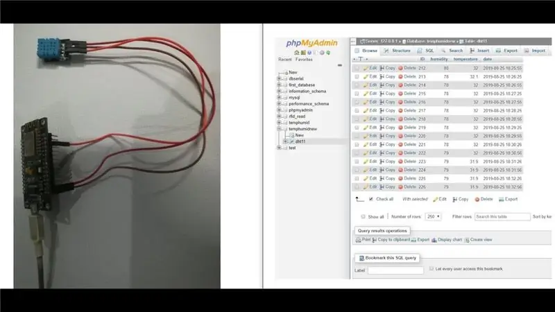 Cómo enviar datos DHT11 al servidor MySQL usando NodeMCU