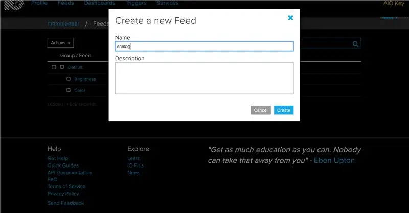 Configuration des E/S d'Adafruit