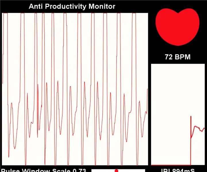 Tilpasning af PulseSensor Visualizer til Trigger Event (Anti-produktivitetsmonitor): 8 trin