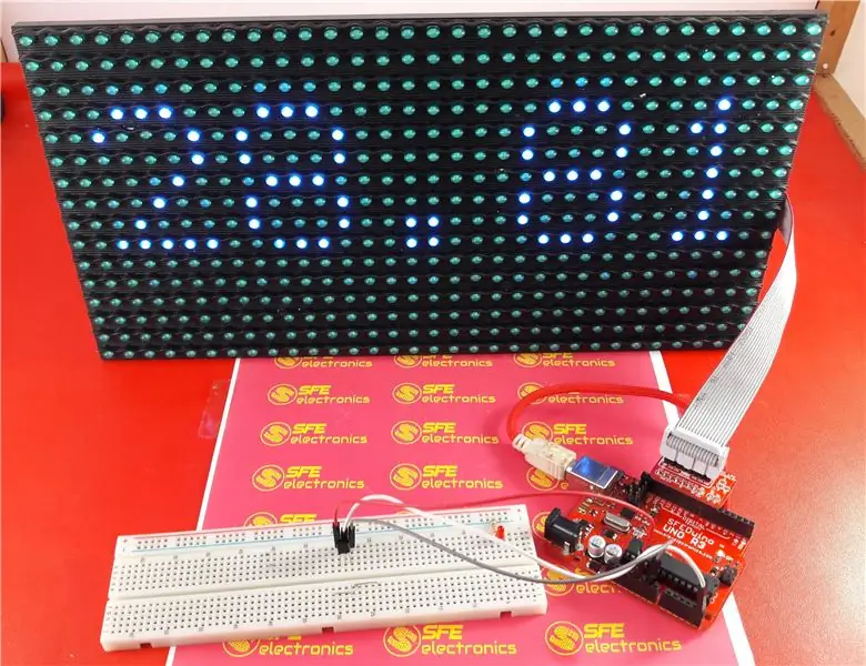 แสดงอุณหภูมิบนโมดูลแสดงผล LED P10 โดยใช้ Arduino