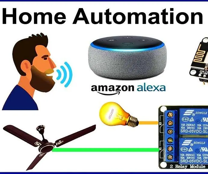 Sistem Rumah Pintar Alexa Menggunakan Modul Relay NodeMCU: 10 Langkah