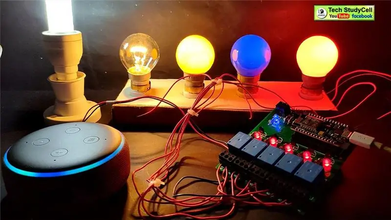 Sistem Rumah Pintar Alexa Menggunakan Modul Relay NodeMCU