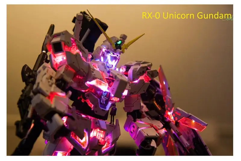 RG 1/144 Unicorn Gundam Menggunakan Arduino Nano dan Attiny85