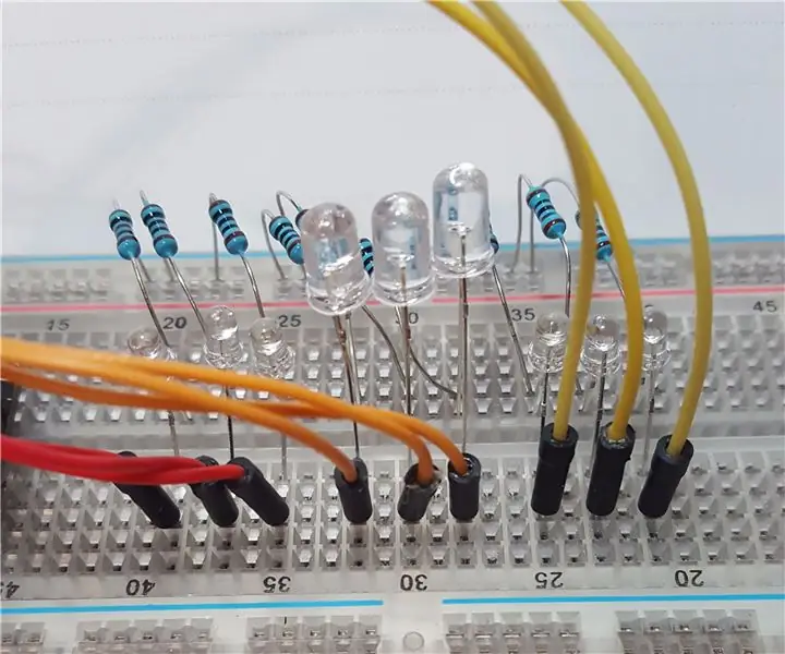 एक स्विच और विसुइनो के साथ एलईडी के 3 बैंकों को स्विच करना: 9 कदम (चित्रों के साथ)