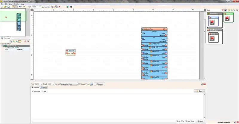 Configuration de l'esquisse dans Visuino…