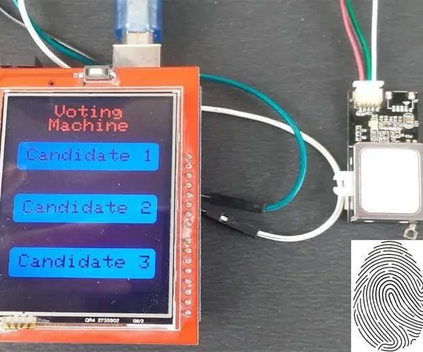 Makina votuese biometrike e bazuar në gjurmët e gishtave duke përdorur Arduino: 4 hapa (me fotografi)