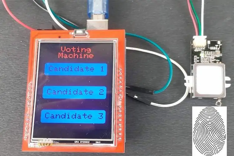 Fingerabdruck-basiertes biometrisches Wahlgerät mit Arduino