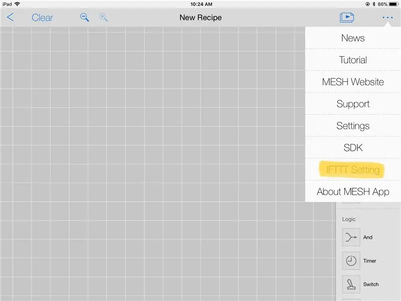 Pripremite aplikaciju MESH i IFTTT
