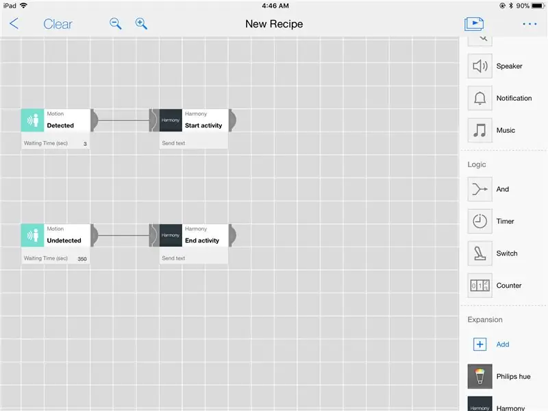 Skep die resep in die MESH -app