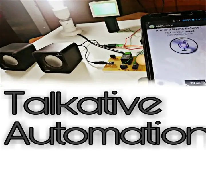 Talkative Automation -- Audio iz Arduina -- Automatska kontrola glasom -- HC - 05 Bluetooth modul: 9 koraka (sa slikama)